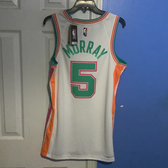 Authentic Nike Men's 2021-22 City Edition San Antonio Spurs Dejounte Murray - Picture 2 of 3